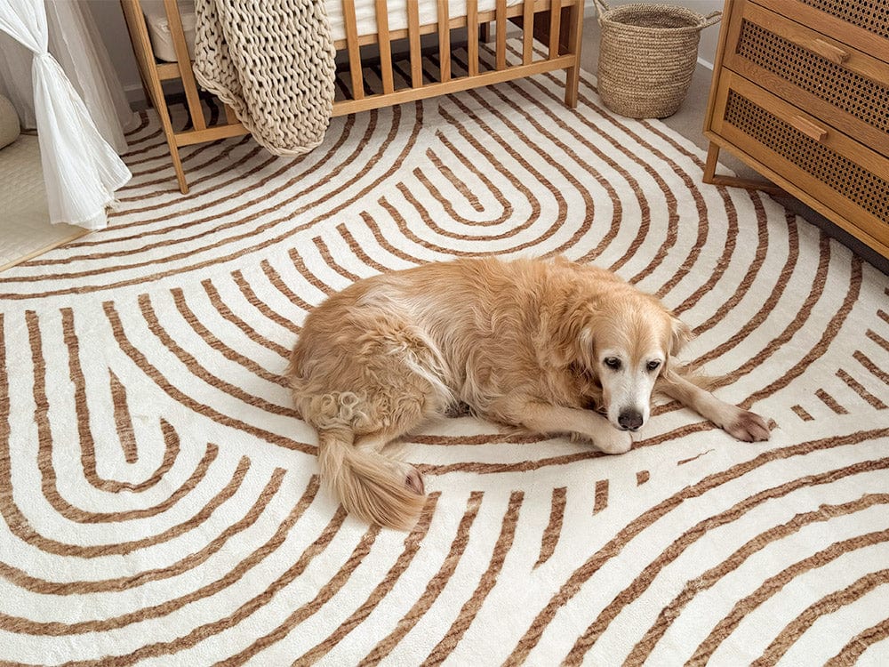 abel brown and cream geometric washable rug abel brown and cream geometric washable rug