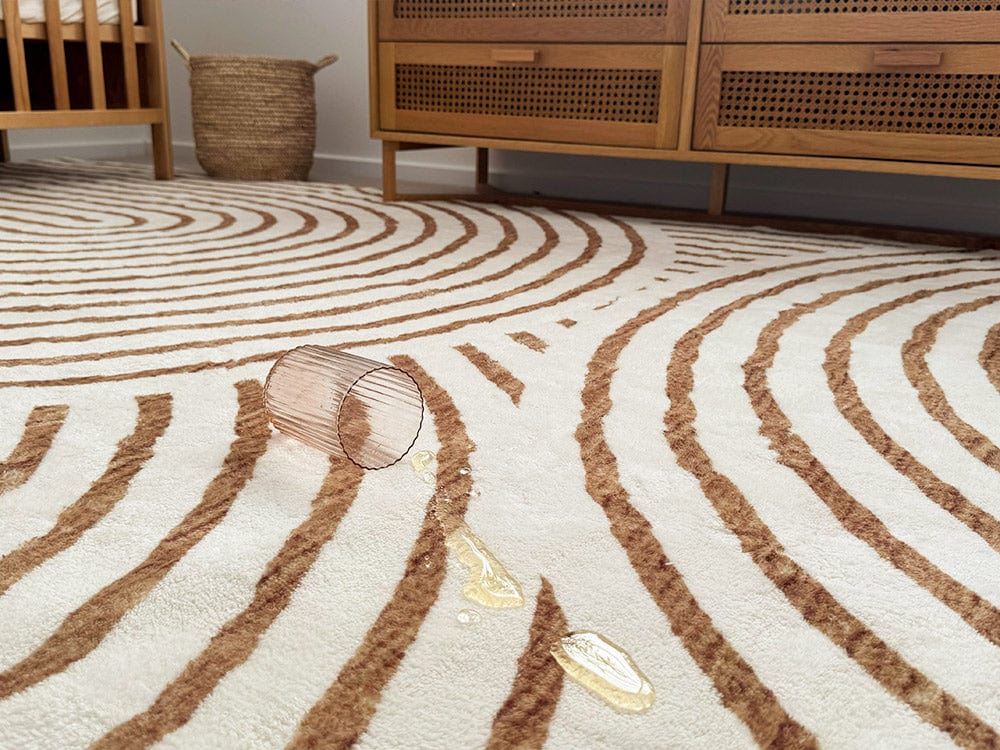 abel brown and cream geometric washable rug abel brown and cream geometric washable rug