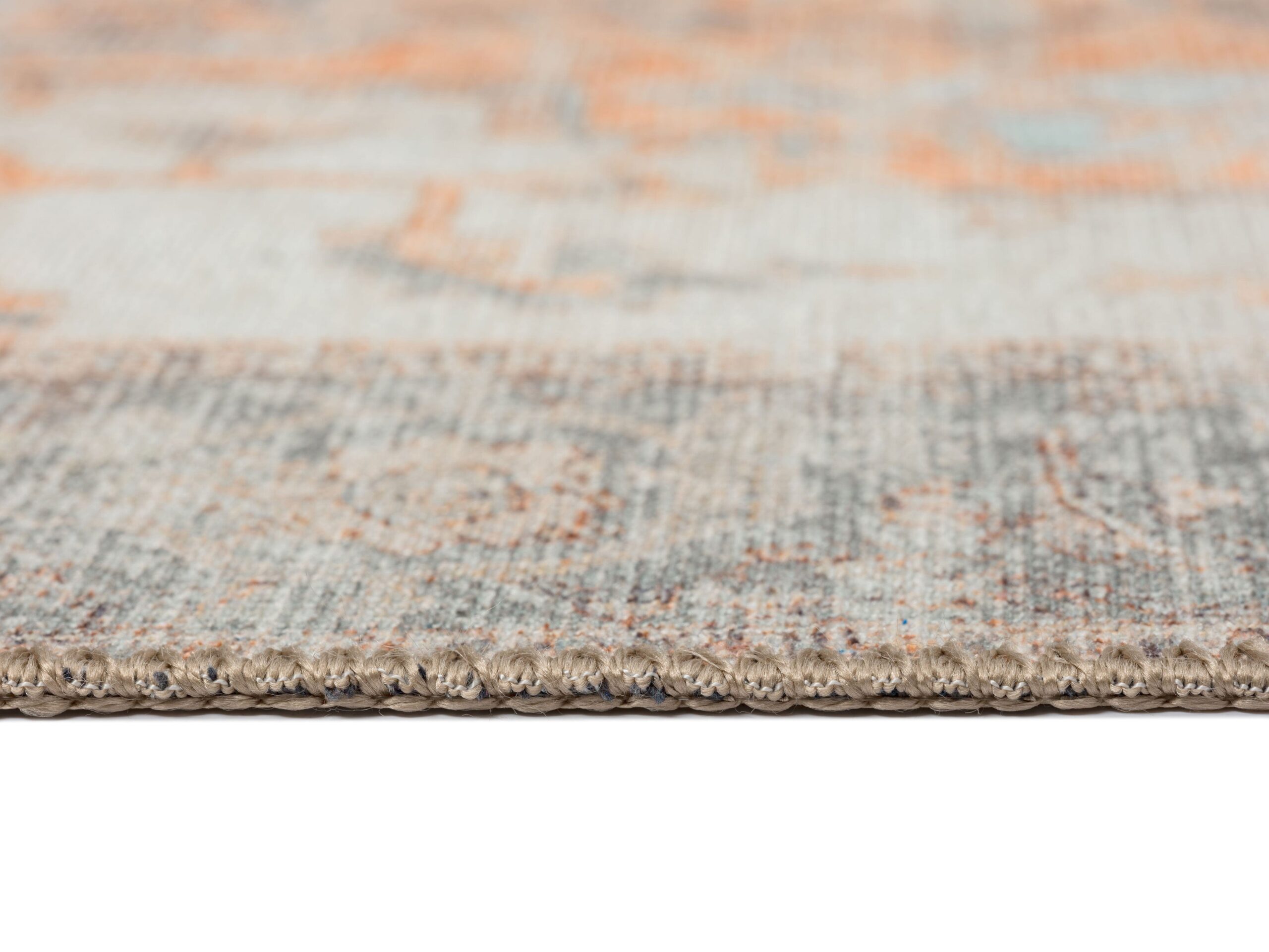 ceren orange and blue traditional distressed washable rug ceren orange and blue traditional distressed washable rug