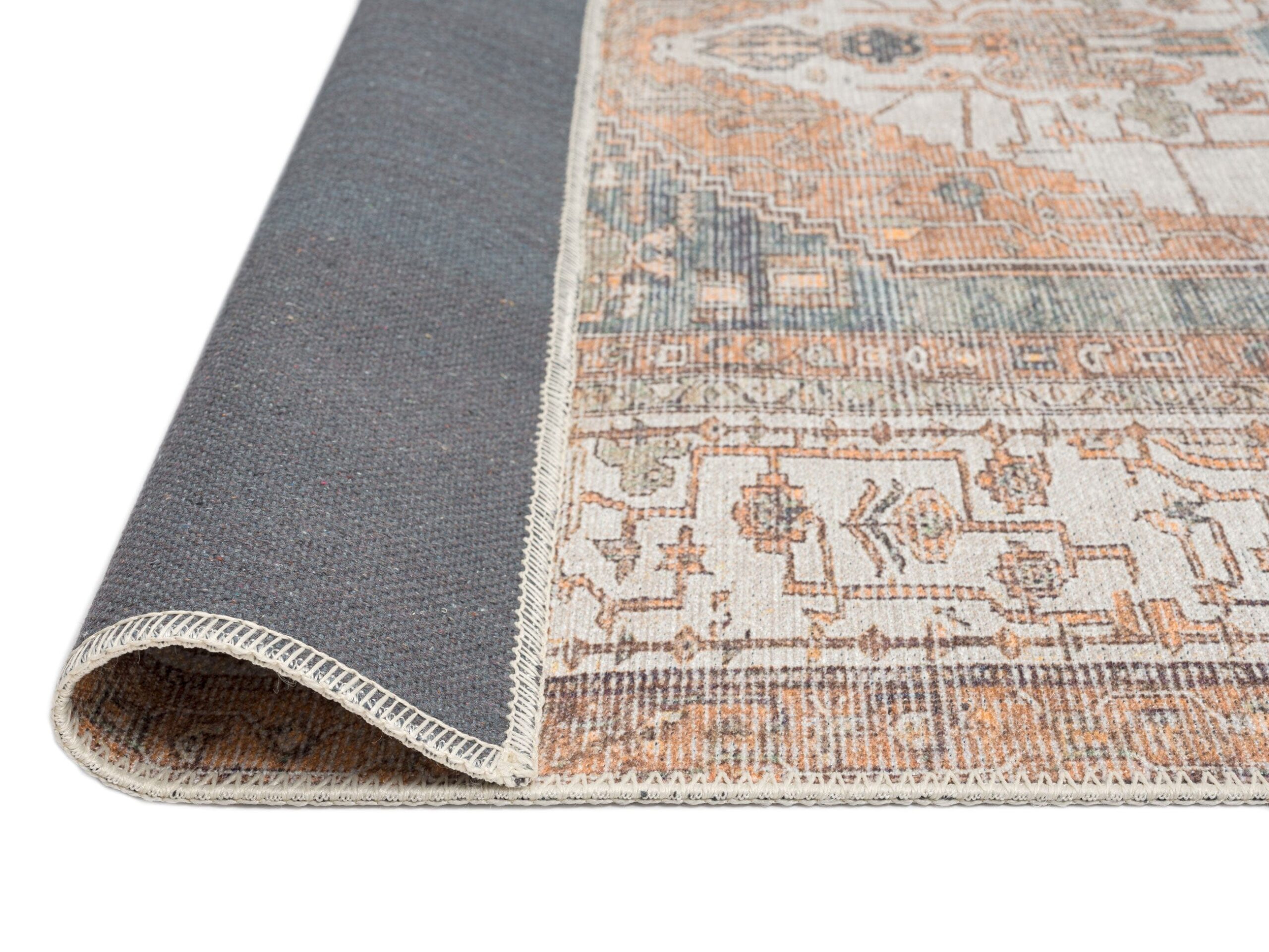 priya orange and green traditional distressed washable rug priya orange and green traditional distressed washable rug