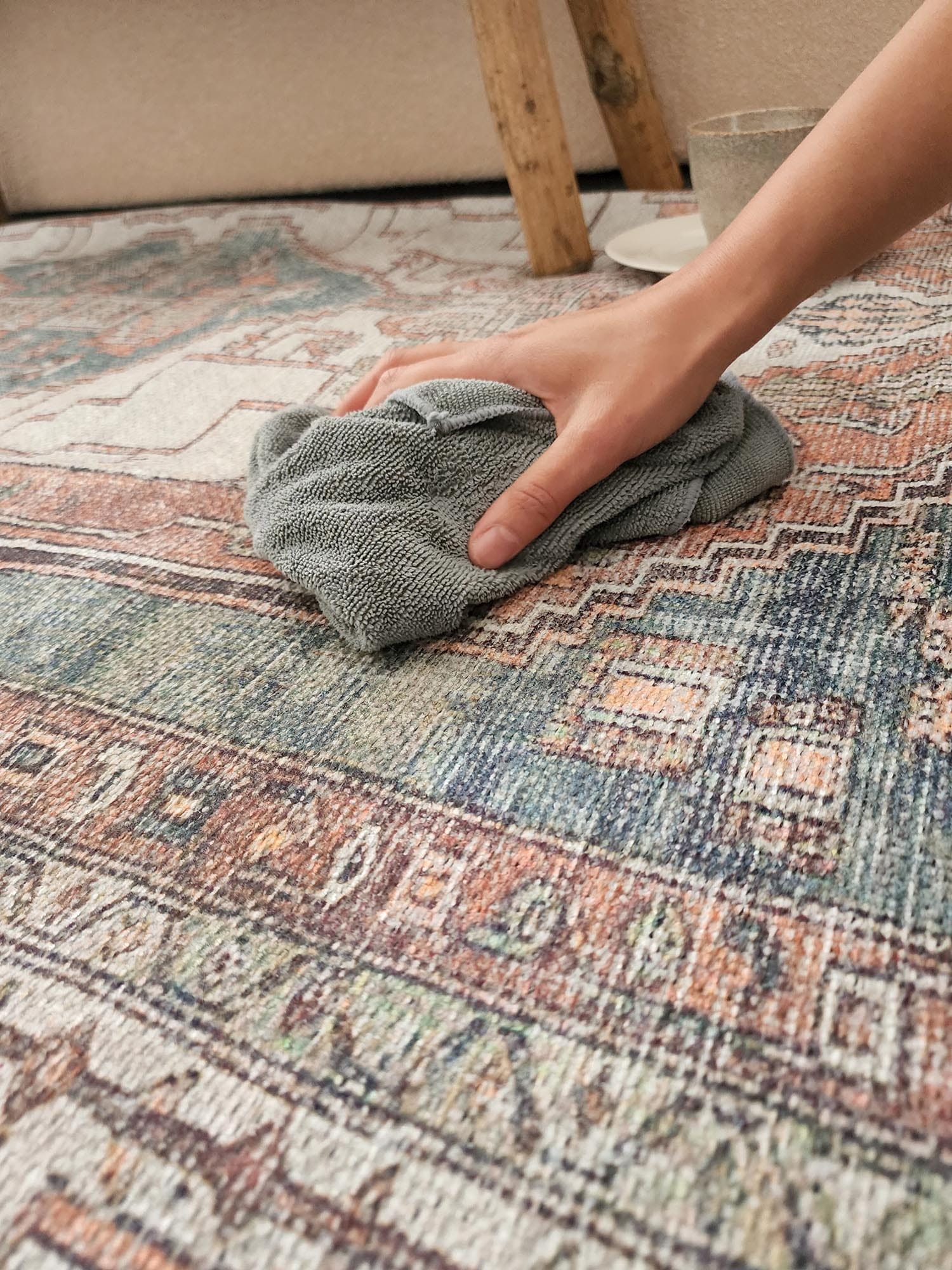 priya orange and green traditional distressed washable rug priya orange and green traditional distressed washable rug