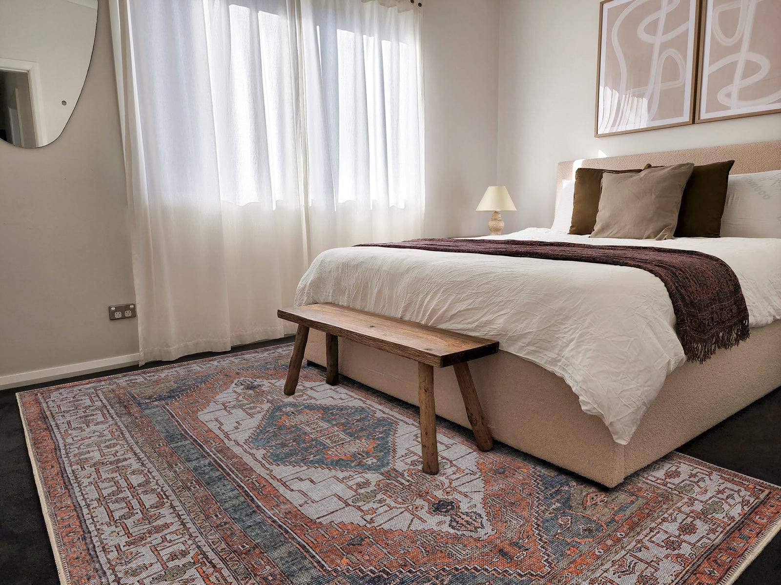 priya orange and green traditional distressed washable rug priya orange and green traditional distressed washable rug