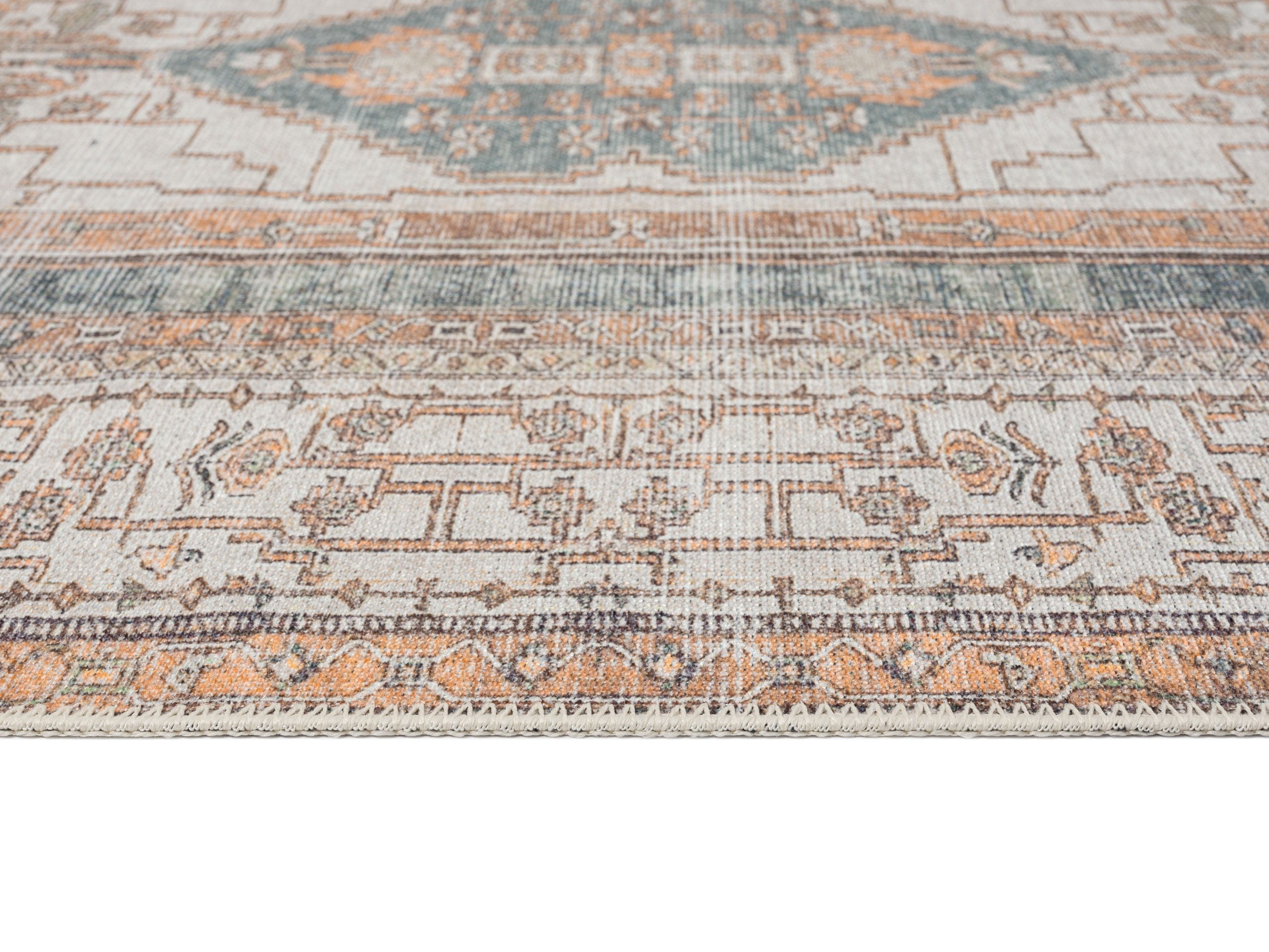 priya orange and green traditional distressed washable rug priya orange and green traditional distressed washable rug