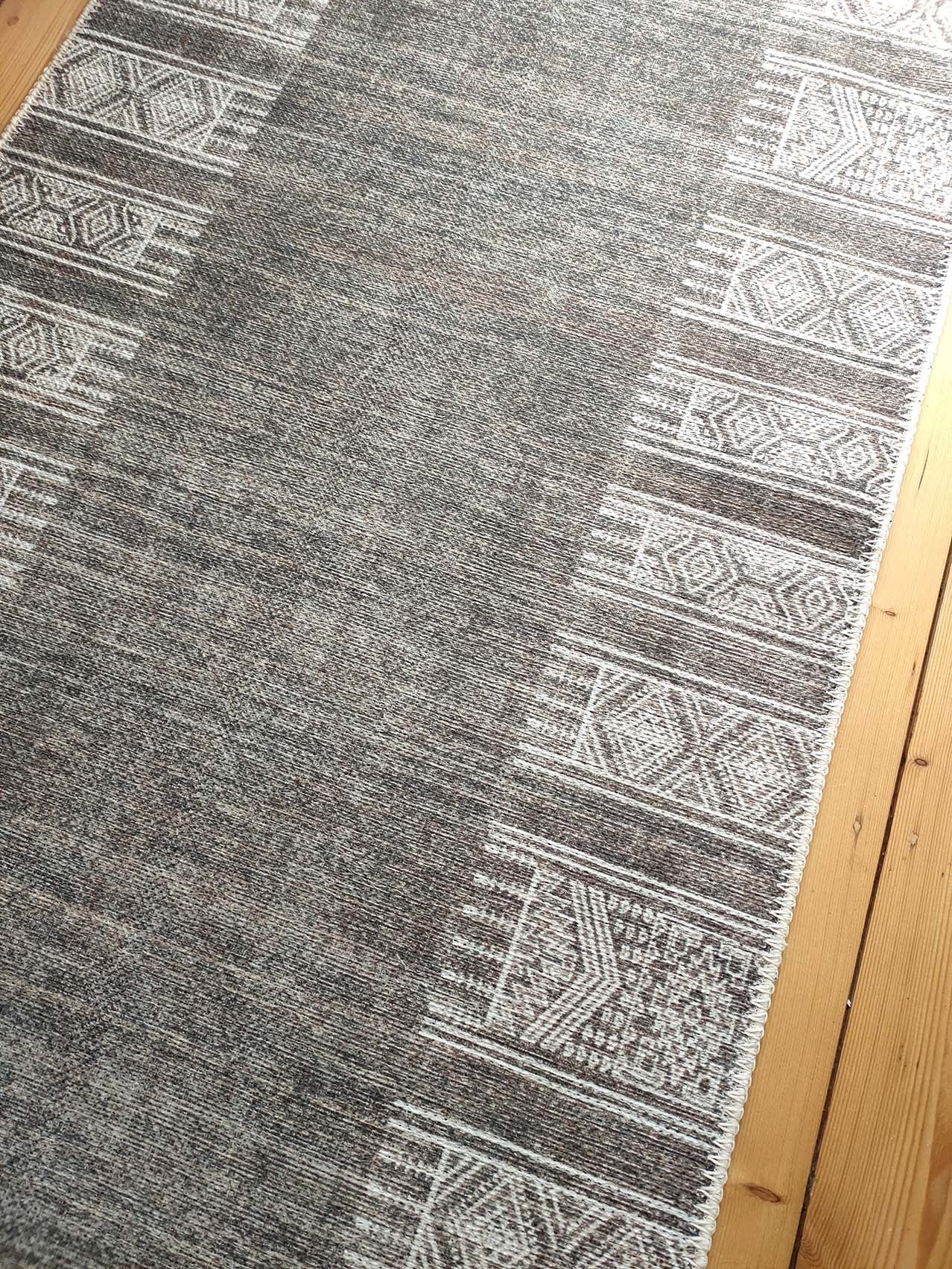 raia charcoal and grey tribal distressed washable runner rug raia charcoal and grey tribal distressed washable runner rug