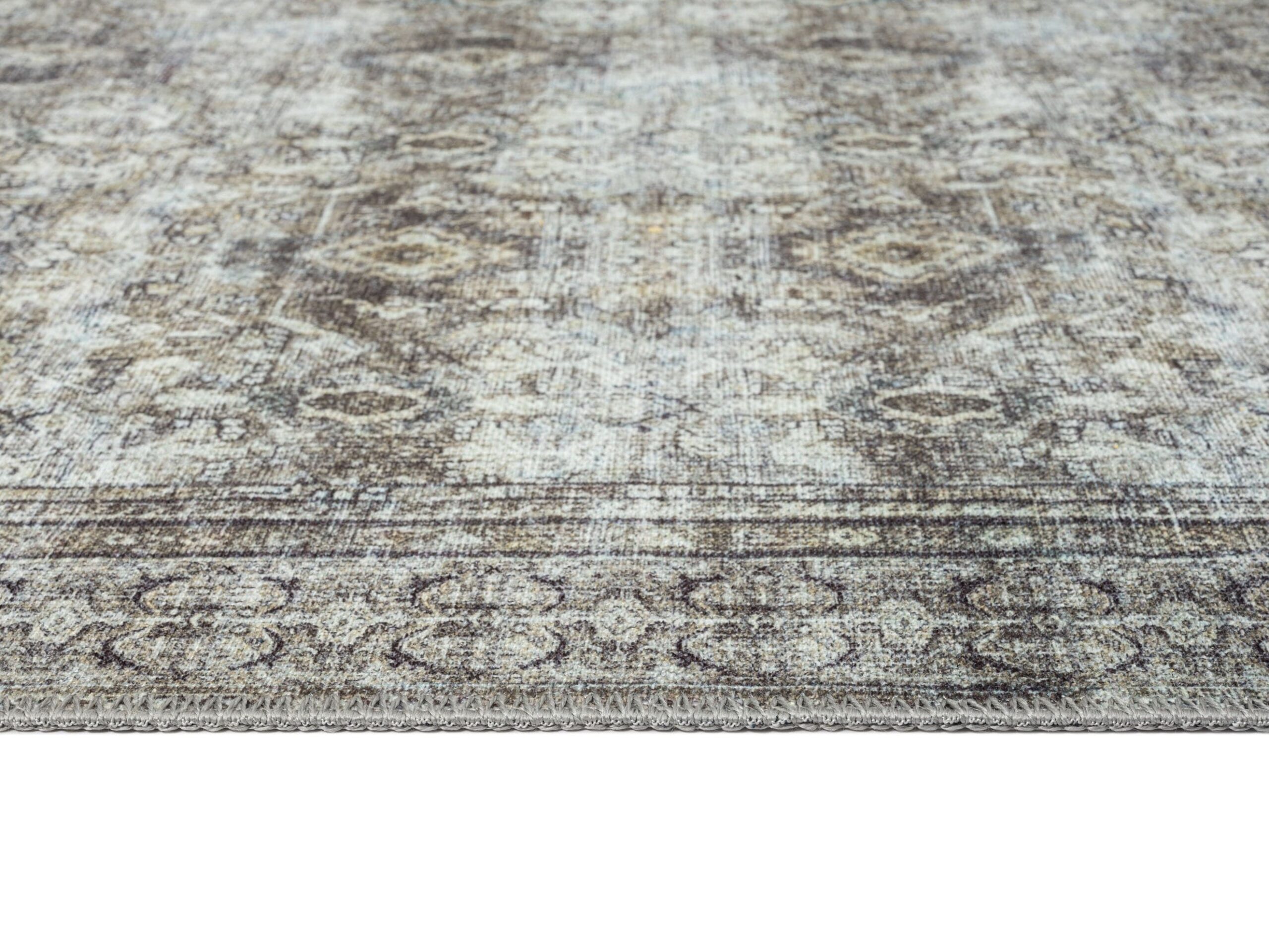 santi green and grey traditional distressed washable rug santi green and grey traditional distressed washable rug