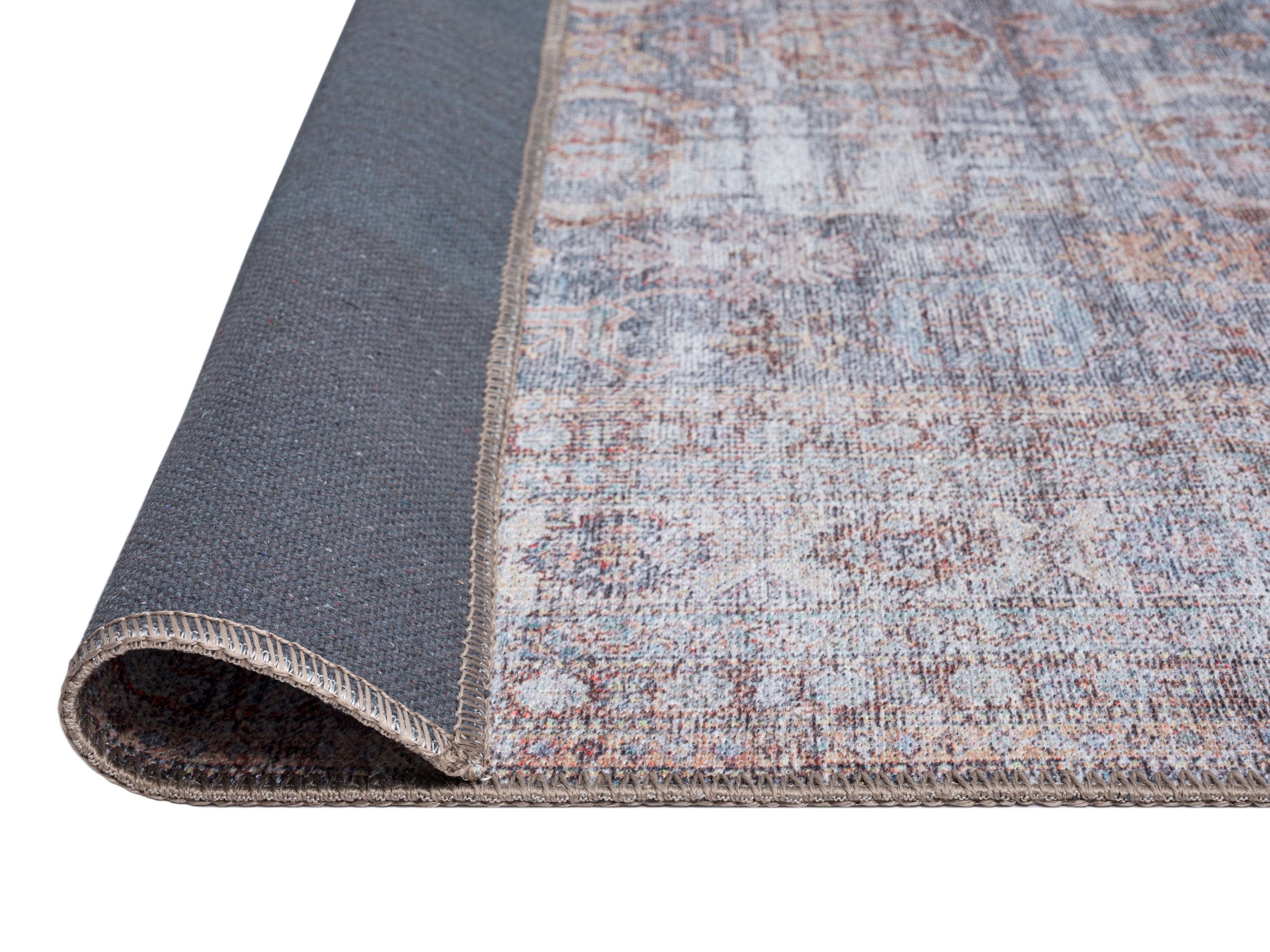 sorra blue and brown traditional distressed washable rug sorra blue and brown traditional distressed washable rug
