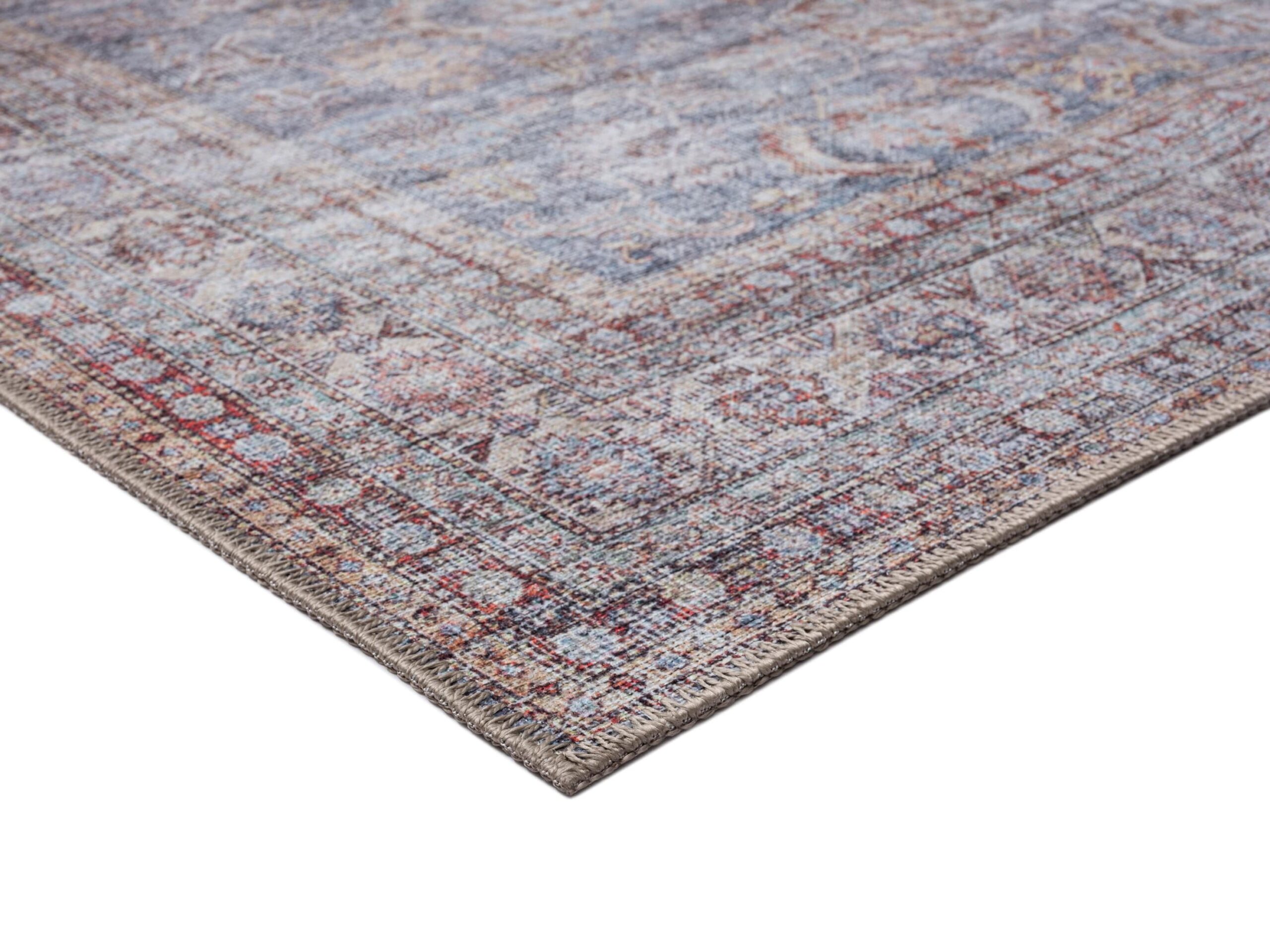 sorra blue and brown traditional distressed washable rug sorra blue and brown traditional distressed washable rug