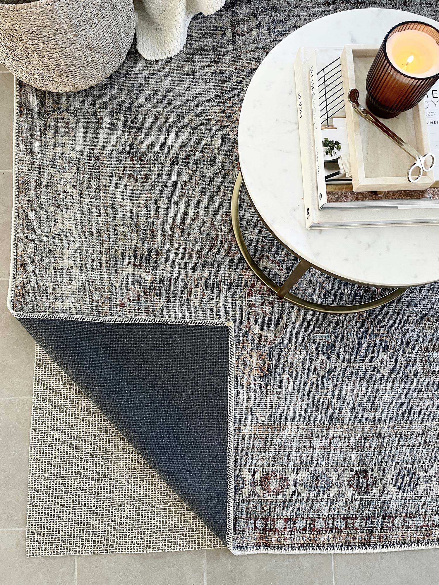 sorra blue and brown traditional distressed washable rug sorra blue and brown traditional distressed washable rug