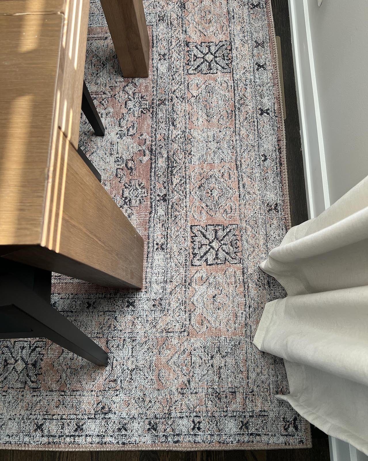 sydelle brown and grey traditional distressed washable rug sydelle brown and grey traditional distressed washable rug