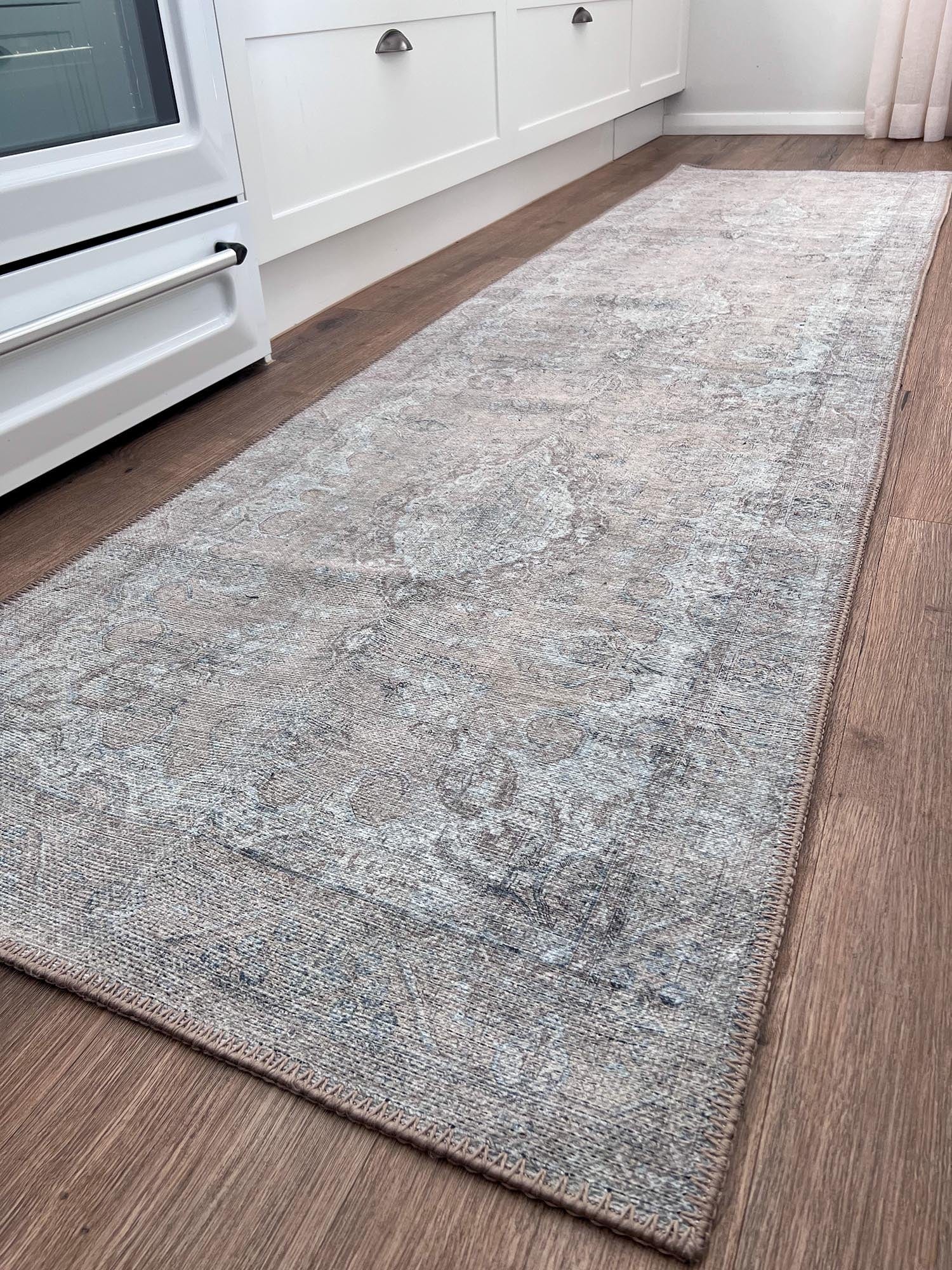 tinka beige and grey traditional distressed washable runner rug tinka beige and grey traditional distressed washable runner rug