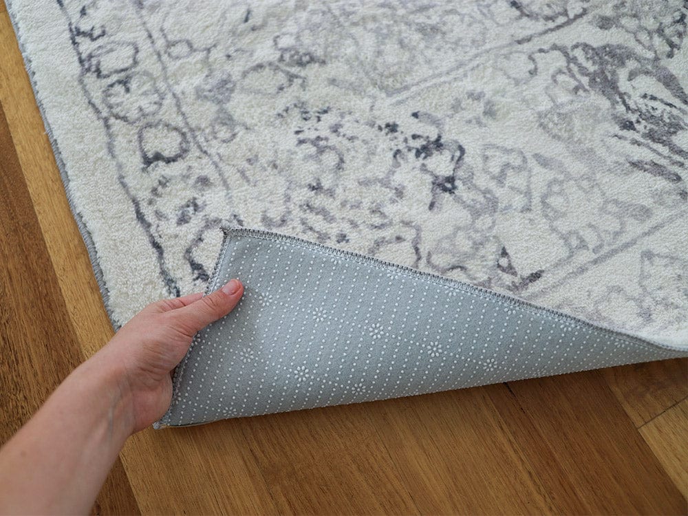 yeni grey and beige floral washable rug yeni grey and beige floral washable rug