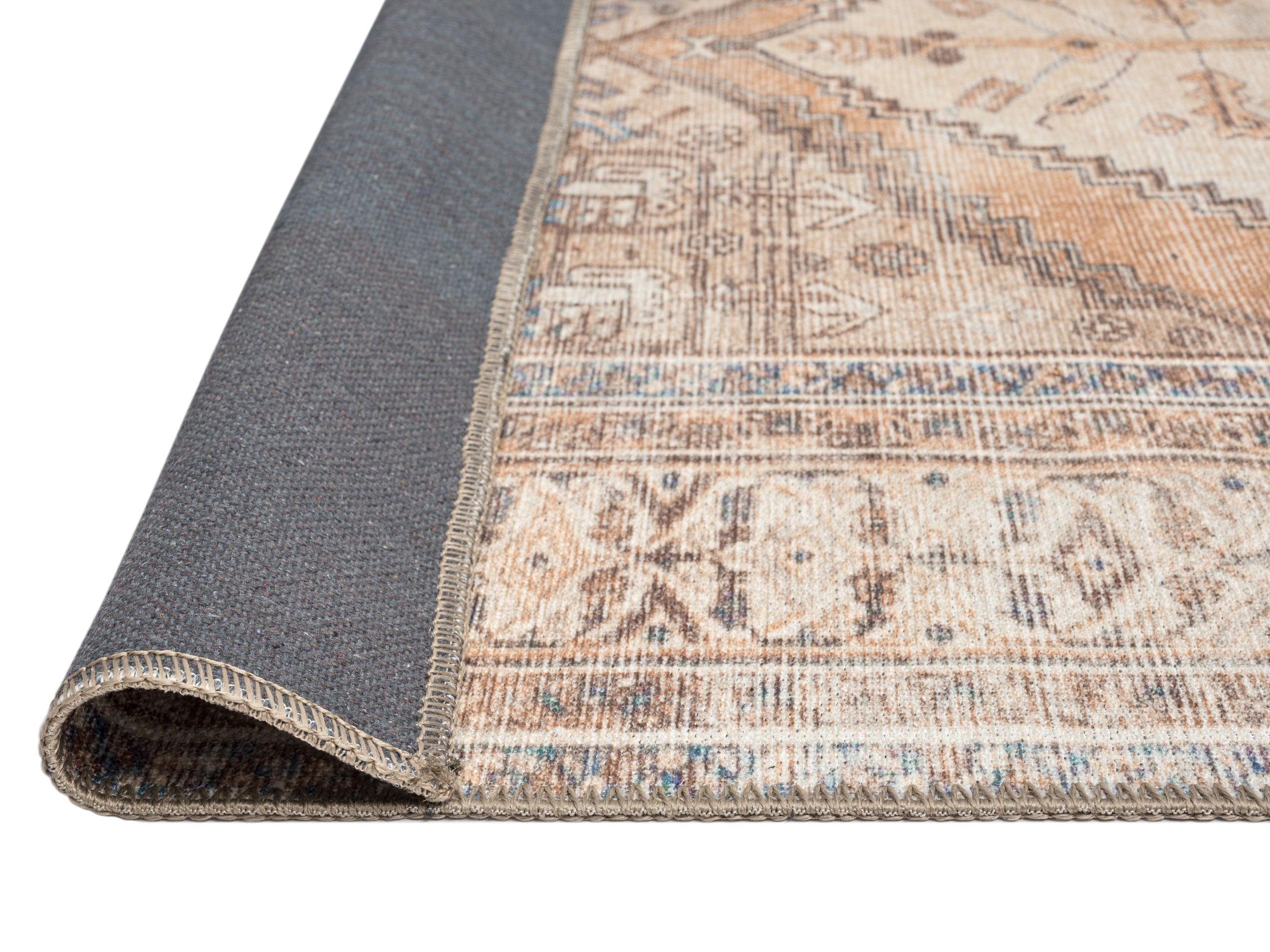 yvana brown and beige traditional distressed washable rug yvana brown and beige traditional distressed washable rug