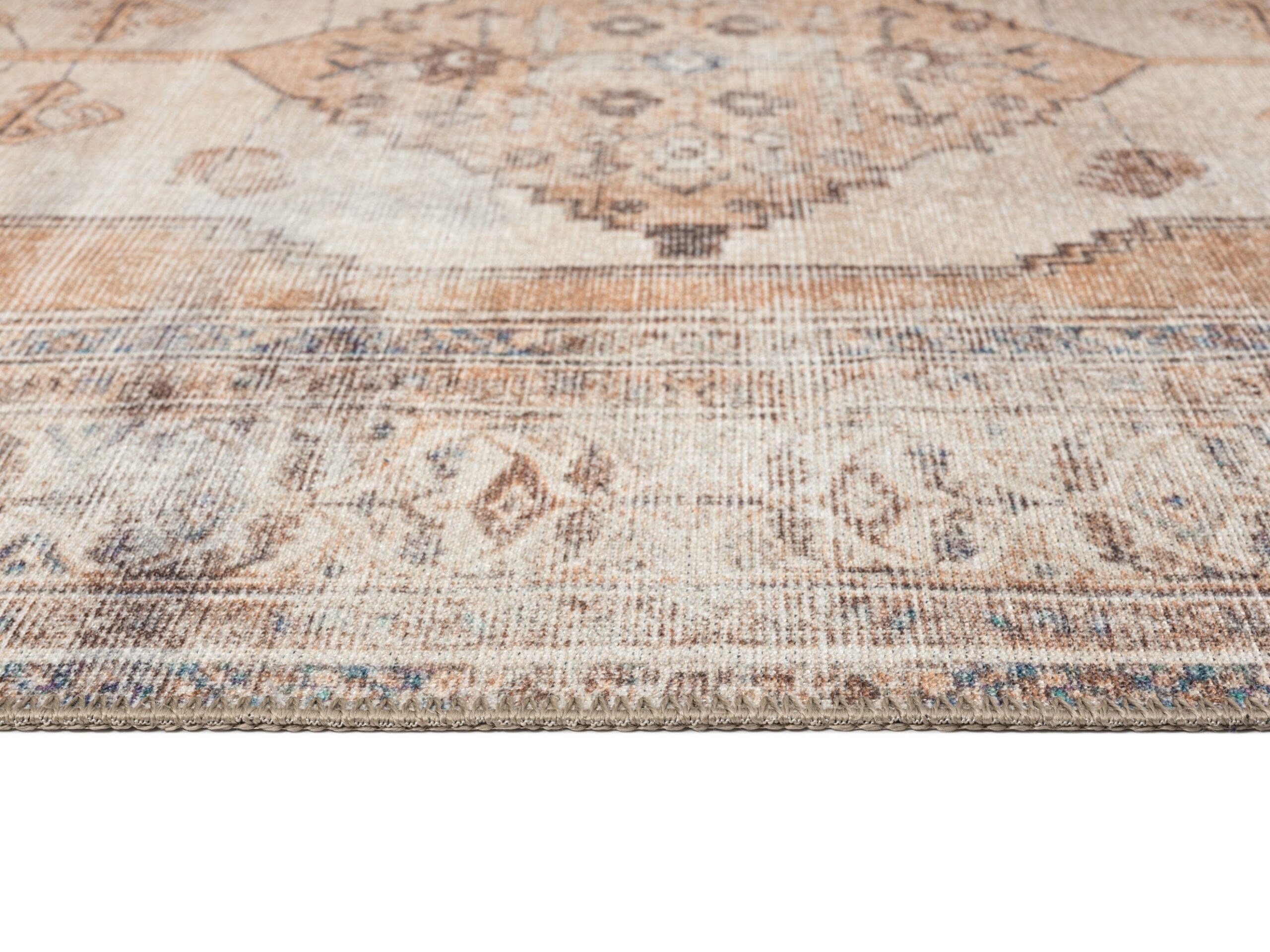 yvana brown and beige traditional distressed washable rug yvana brown and beige traditional distressed washable rug